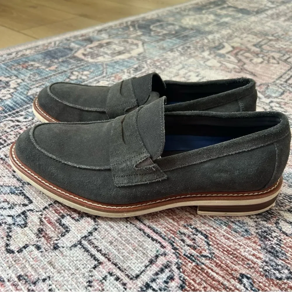 Kenneth Cole Reaction Mens Klay Flex Leather Dress Penny Loafers Shoes Size 10